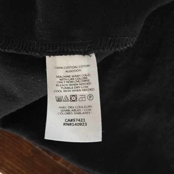 LOFT Outlet Short Puff Sleeve Black Cotton Top Size XS - Picture 9 of 9